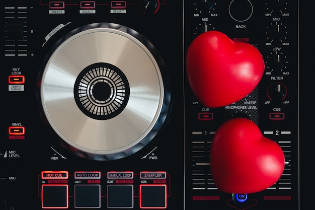 Red Heart sur platine tourne-disque