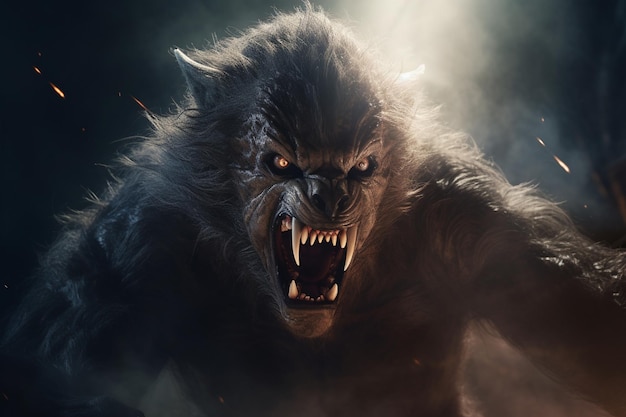 Un redoutable loup-garou en transformation un 00164 01