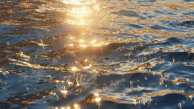 Le reflet du soleil dans l'eau à l'aube