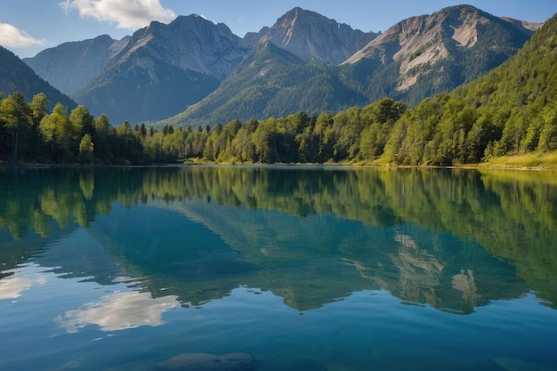 Les reflets du lac de Crystal Mountain