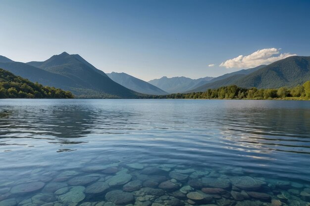 Les reflets du lac de Crystal Mountain