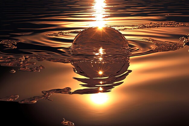 Reflets du soleil sur l'eau