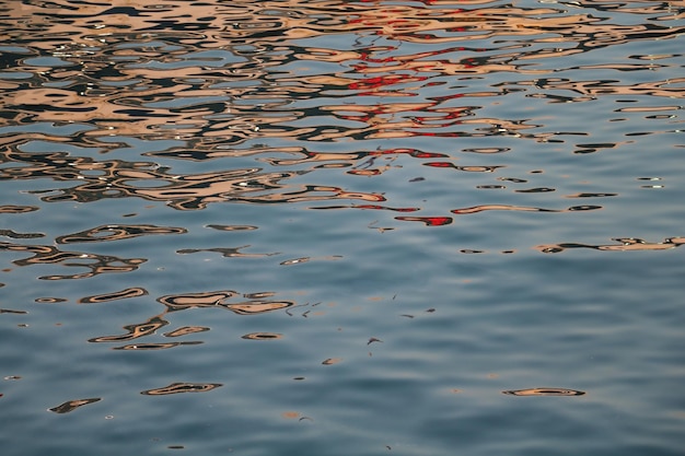 Reflets sur l'eau de mer