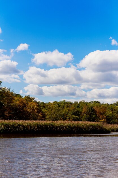 Reflets De Nuages Et Ciel Bleu