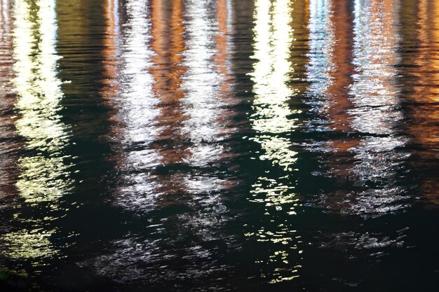 Photo réflexions de lumières sur l'eau