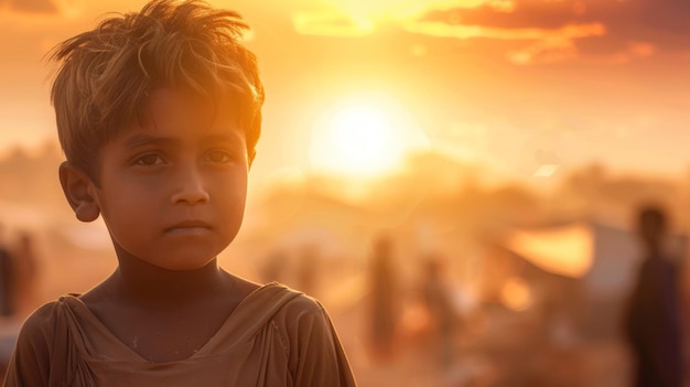 Les réfugiés migrent, le changement climatique et les problèmes politiques mondiaux, la catastrophe démographique humanitaire