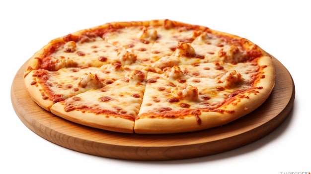 Régalez-vous de saveurs Un plateau de grandes pizzas appétissantes avec un arrière-plan