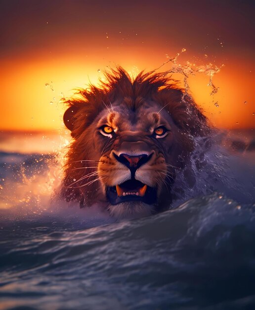 Photo le regard du lion