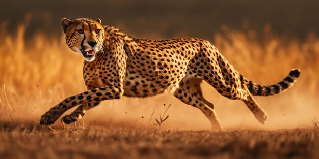 Regard de guépard sur la savane