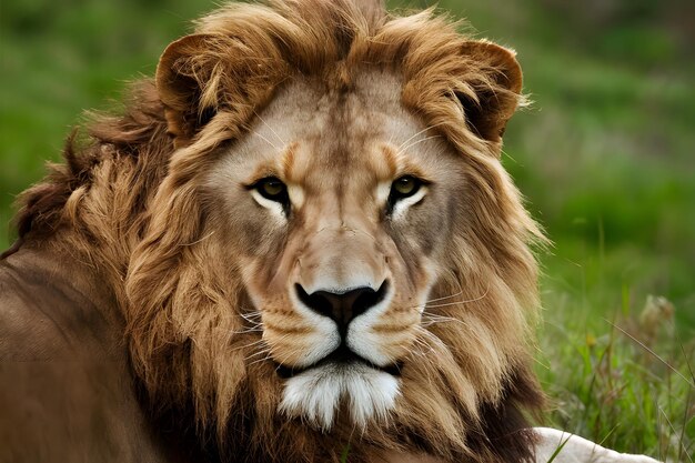 Le regard majestueux du lion déborde de force et de beauté naturelle.