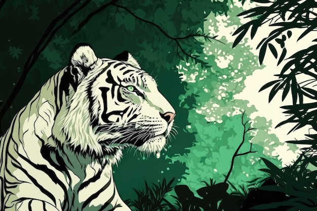 Un regard rapproché sur un tigre dans la forêt de Sumatra