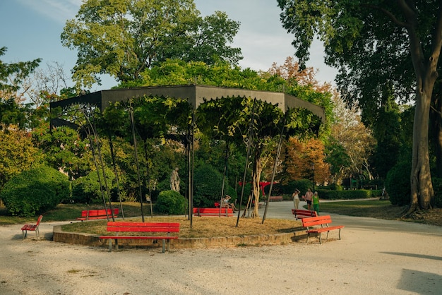 En regardant vers le Lido au Parco delle Rimembranze à Venise