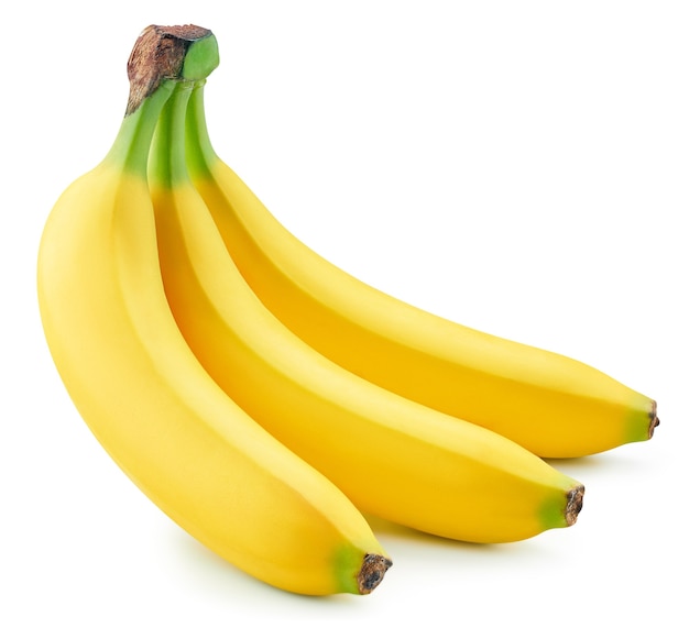 Régime de bananes isolé sur fond blanc. Bananes mûres.