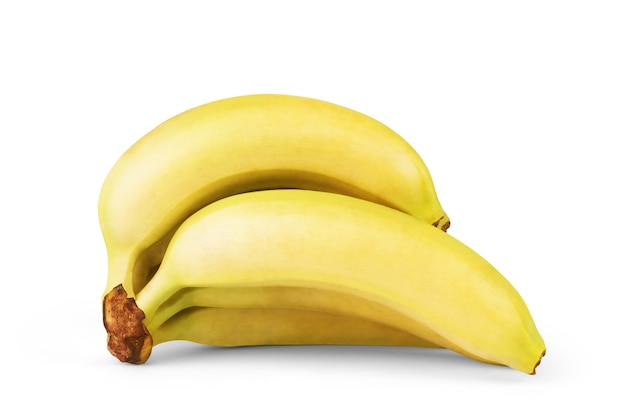 Régime de bananes isolé sur fond blanc