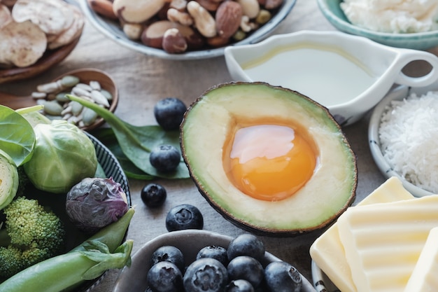 Régime Cétogène, Faible Teneur En Glucides, En Gras Et En Nourriture Saine