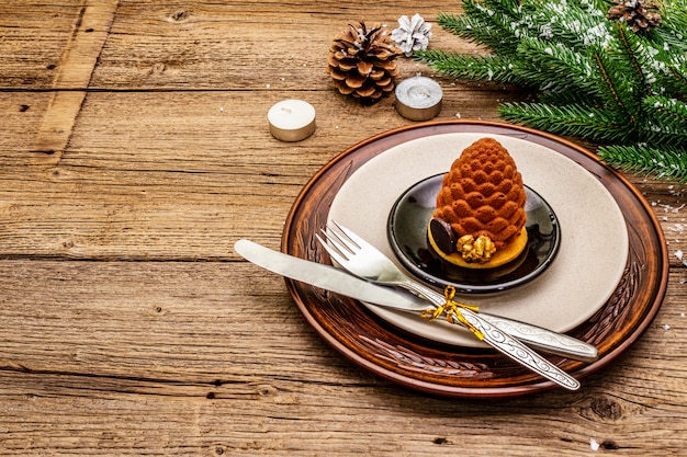 Réglage du lieu du dîner de Noël et du nouvel an