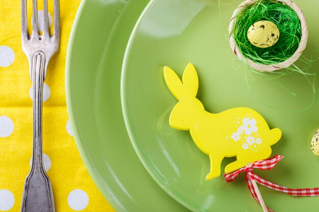 Réglage de la table de Pâques