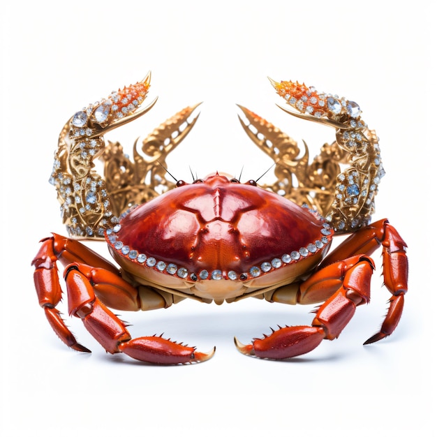 Photo la reine du crabe isolée sur fond blanc