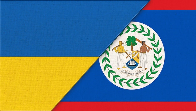 Relations entre les deux pays Ukraine et Belize Texture du tissu