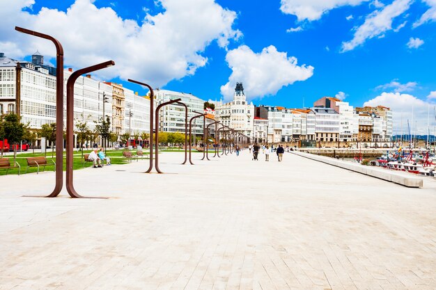 Remblai au centre de la ville d'A Coruna en Galice, Espagne