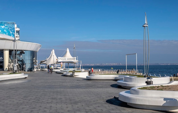 Remblai de la plage de Lanzheron à Odessa Ukraine