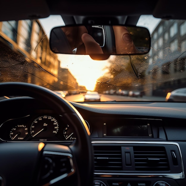 Remplacement du pare-brise d'une voiture