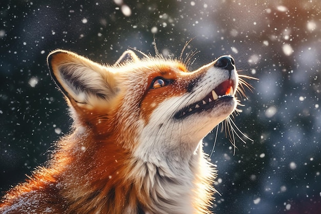 un renard dans la neige