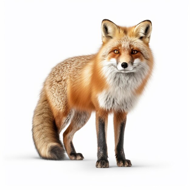 renard sur fond blanc