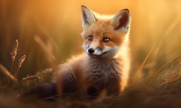 un renard avec une moustache sur le visage