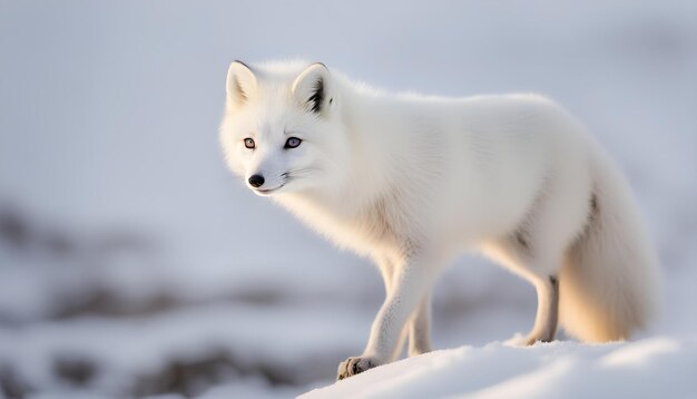 Photo un renard avec un œil blanc