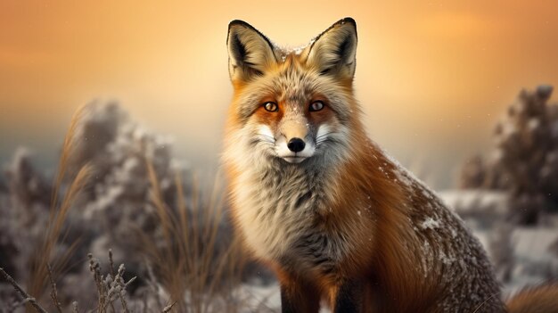 Le renard rouge dans la nature