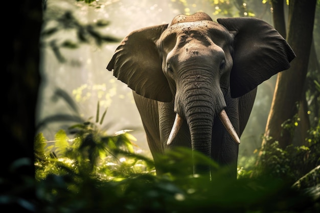 Une rencontre enchanteuse avec des éléphants dans la jungle