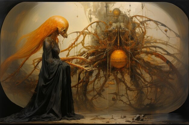 Photo rencontres mystiques explorant les formes biomorphes dans l'huile sur toile de john bauer et enoch bolles a stu