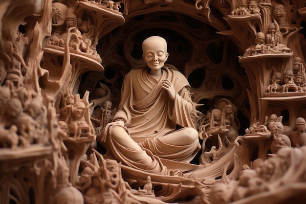 Les rencontres sacrées du Bouddha et de la cendre osseuse convergent dans le temple