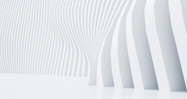 Rendering 3D de l'architecture paramétrique abstraite du futur pour les présentations et la conception graphique