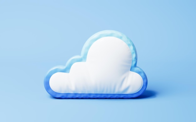 Rendering en 3D d'un ballon gonflable à nuages