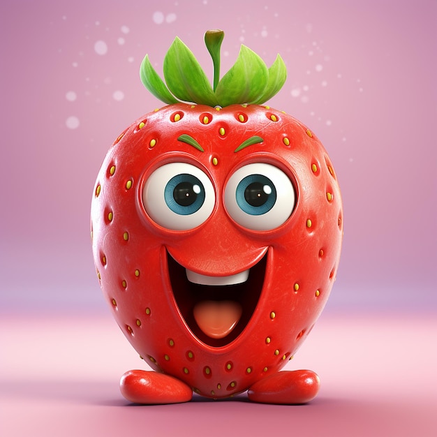 Rendering 3D de dessins animés comme Strawberry