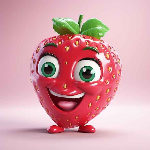 Rendering 3D de dessins animés comme Strawberry