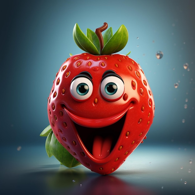 Rendering 3D de dessins animés comme Strawberry