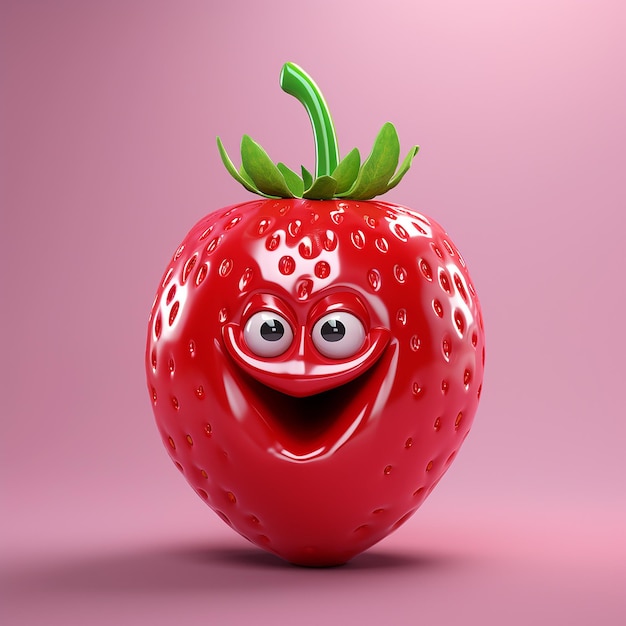 Rendering 3D de dessins animés comme Strawberry