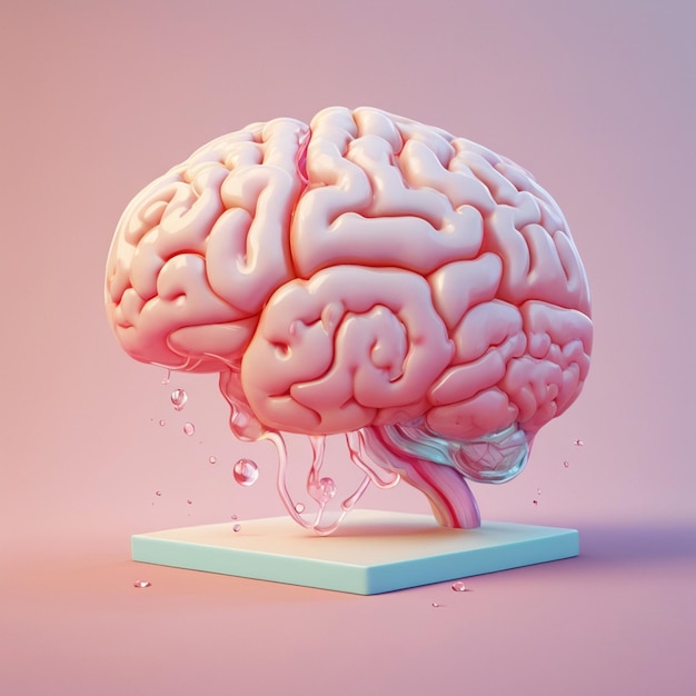 Photo rendering 3d du cerveau humain
