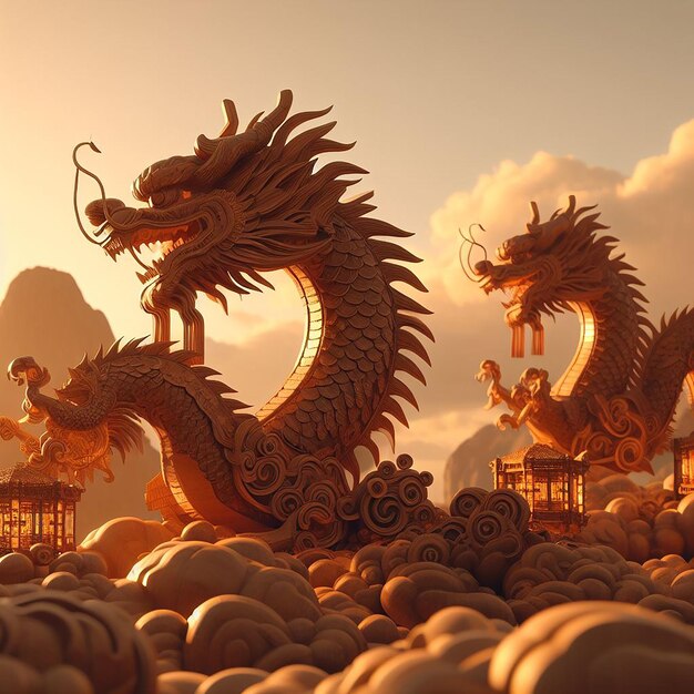 Rendering en 3D du ciel du dragon