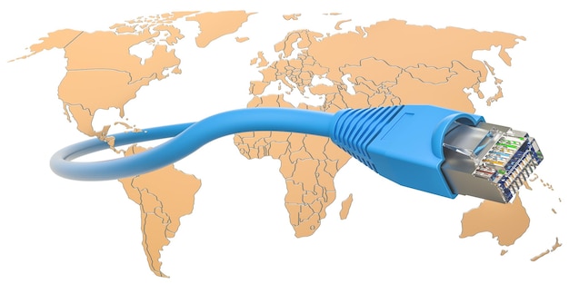 Rendering 3D du concept de connexion Internet