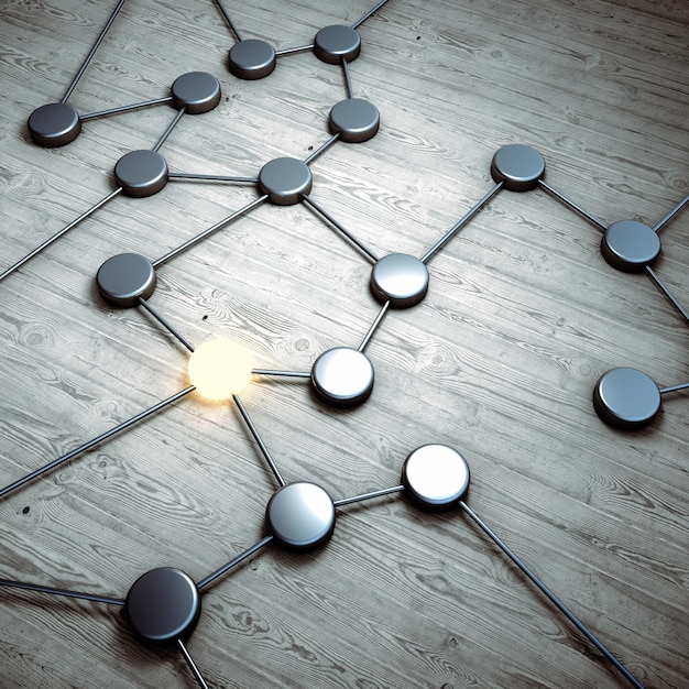Rendering 3D du concept de connexion