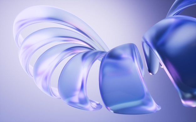 Rendering 3D du fond en verre à gradient transparent