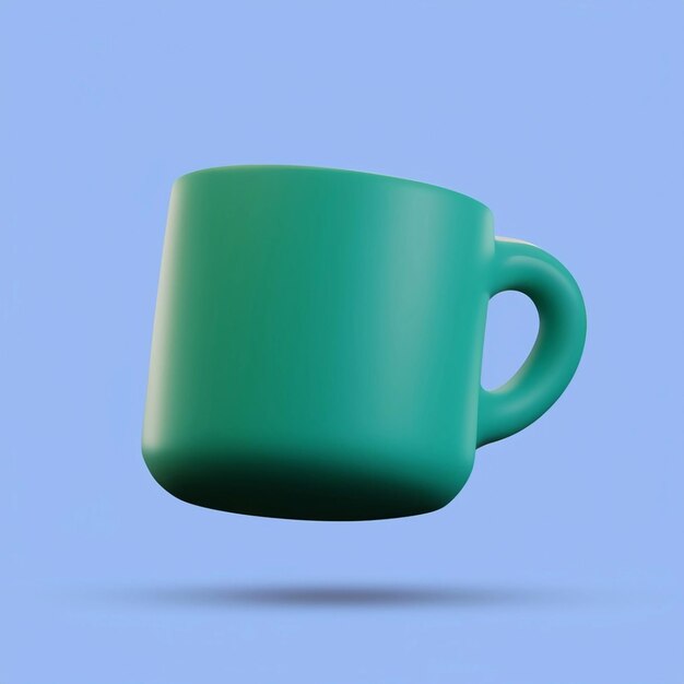 Rendering 3D du mug et de la coupe