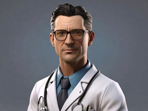 Rendering 3D du personnage du docteur