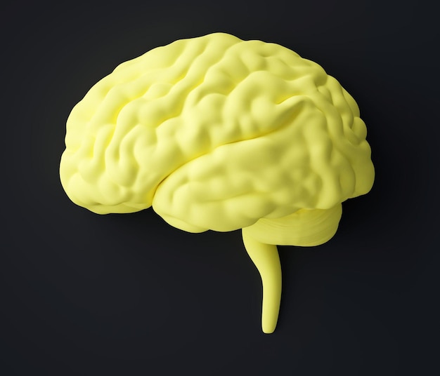 Rendering en 3D du symbole du cerveau