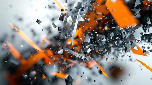 Rendering 3D d'une explosion abstraite