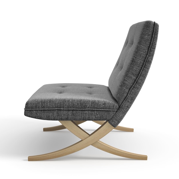 Rendering 3D de fauteuil isolé sur fond blanc